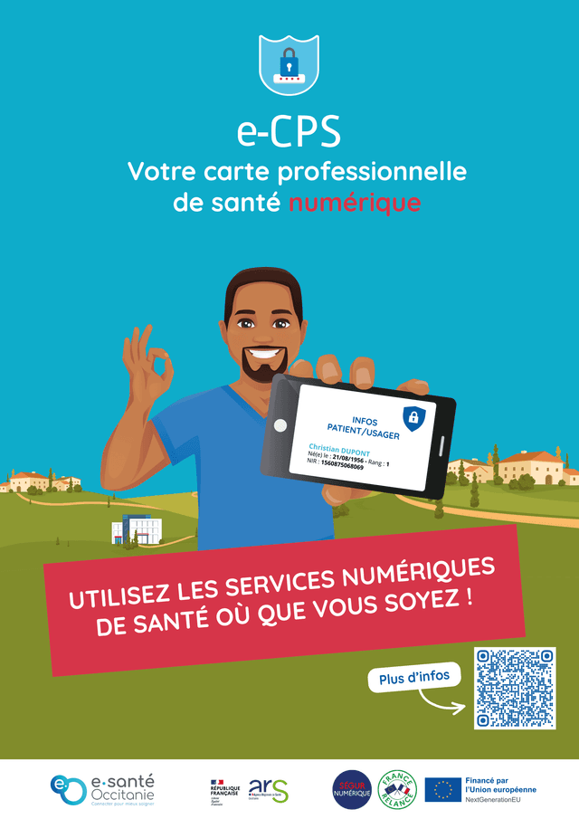 Affiche de sensibilisation pour la carte e-CPS